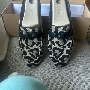 Rothy's Black and Cream Loafers Comfortable Flats